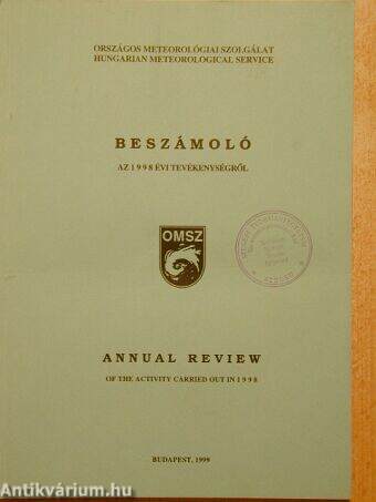 Beszámoló az 1998 évi tevékenységről