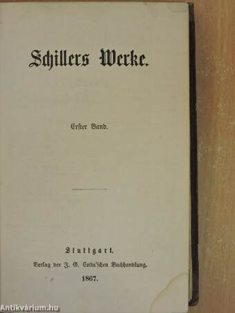 Schillers Werke I. (gótbetűs)