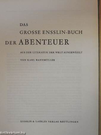 Das grosse Ensslin-Buch der Abenteuer