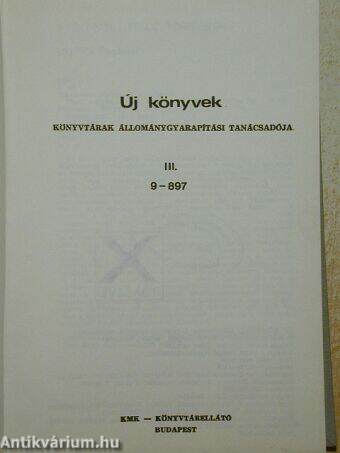 Új könyvek 1985. III.