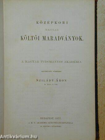 Középkori magyar költői maradványok