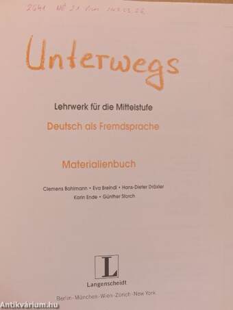 Unterwegs - Lehrwerk für die Mittelstufe - Materialienbuch