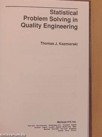 Statistical Problem Solving in Quality Engineering