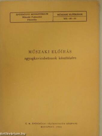 Műszaki előírás agyagkavicsbetonok készítésére