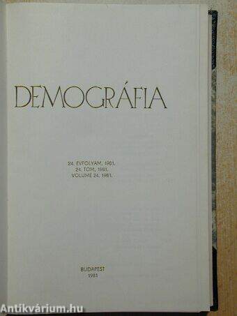 Demográfia 1981/1-4.