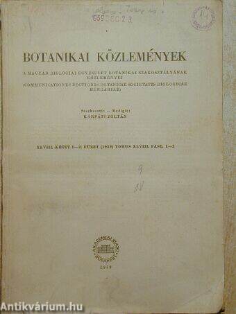 Botanikai közlemények 1958/3-4.