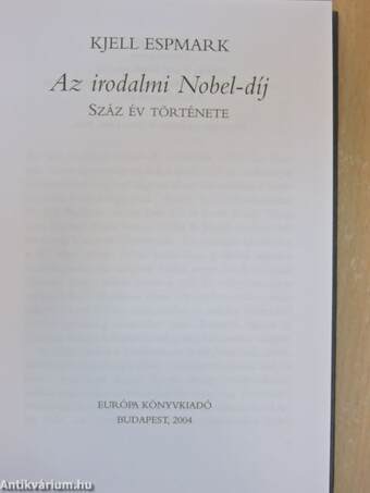 Az irodalmi Nobel-díj