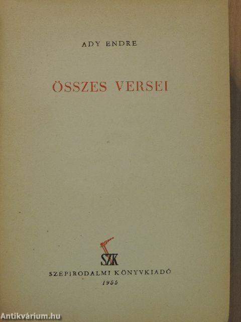 Ady Endre összes versei II. (töredék)