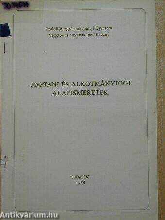 Jogtani és alkotmányjogi alapismeretek