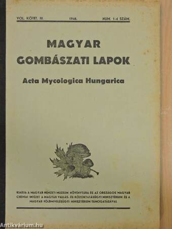 Magyar gombászati lapok 1946/1-4.