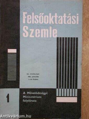 Felsőoktatási Szemle 1966. január-december