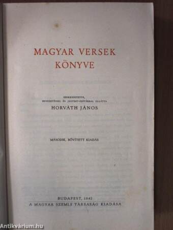 Magyar versek könyve