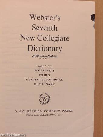 Webster's Seventh New Collegiate Dictionary