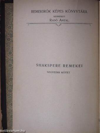 Shakspere remekei IV.