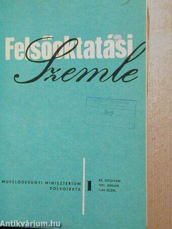 Felsőoktatási Szemle 1971. január-december