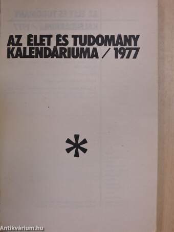 Az Élet és Tudomány Kalendáriuma 1977