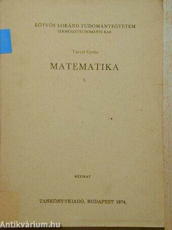 Matematika I.