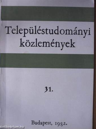 Településtudományi közlemények 31.