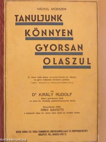 Tanuljunk könnyen, gyorsan olaszul