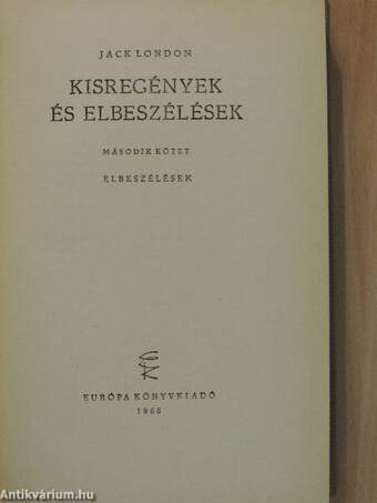 Kisregények és elbeszélések II. (töredék)