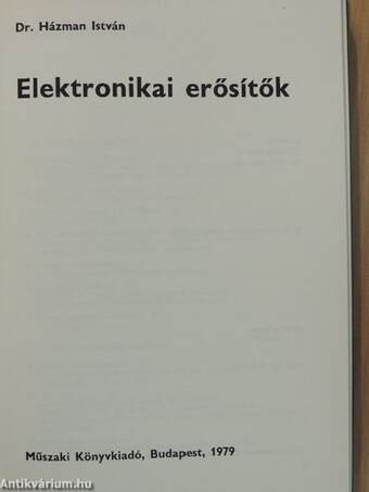 Elektronikai erősítők