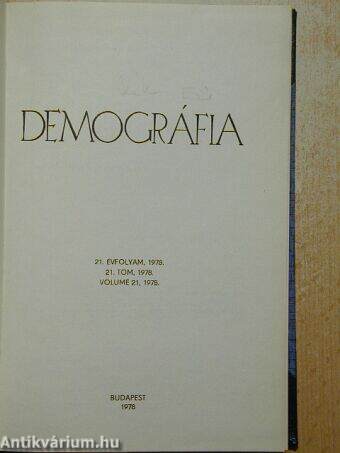 Demográfia 1978/1-4.