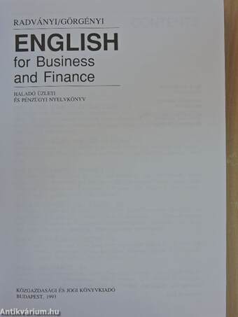 English for Business and Finance