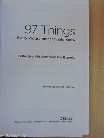 97 Things Every Programmer Should Know