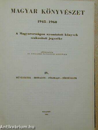 Magyar könyvészet 1945-1960 IV.