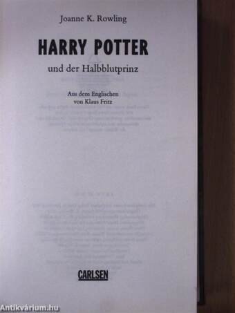 Harry Potter und der Halbblutprinz