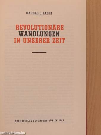 Revolutionäre Wandlungen in Unserer Zeit