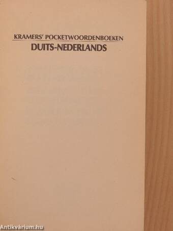 Kramers' Pocketwoordenboeken Duits-Nederlands