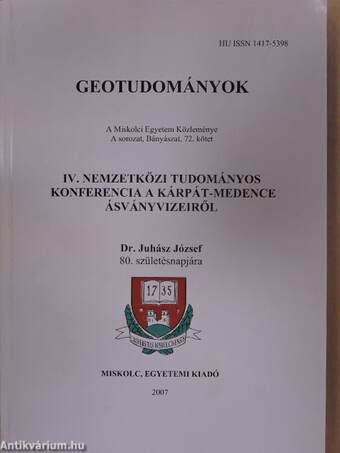 IV. Nemzetközi tudományos konferencia a Kárpát-medence ásványvizeiről