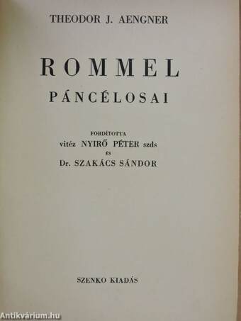 Rommel páncélosai (Tiltólistás kötet)