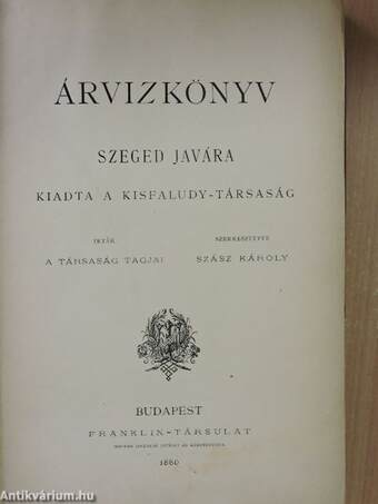 Árvizkönyv Szeged javára