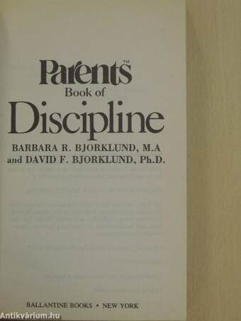 Parents Book of Discipline