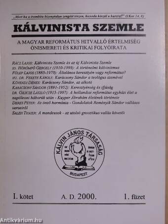 Kálvinista Szemle 2000/I/1.