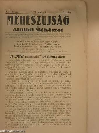 Méhészujság 1927. junius 1.