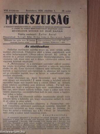 Méhészujság 1926. október hó 1.