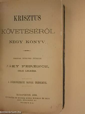 Krisztus követéséről