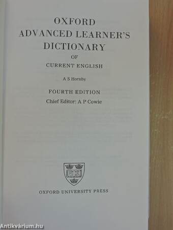 Oxford Advanced Learner's Dictionary of Current English