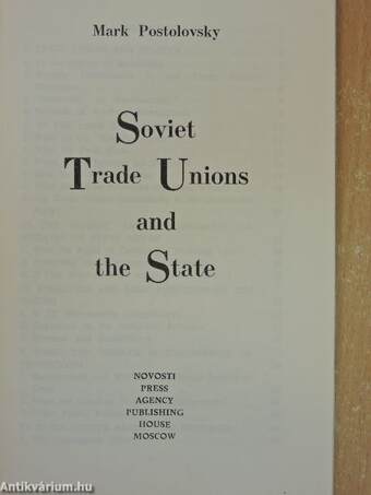 Soviet Trade Unions and the State