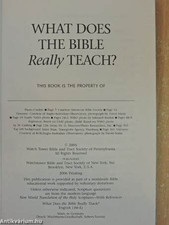 What Does the Bible Really Teach?