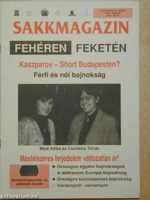 Sakkmagazin fehéren feketén 1993. február