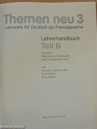 Themen neu 3 - Lehrerhandbuch Teil B