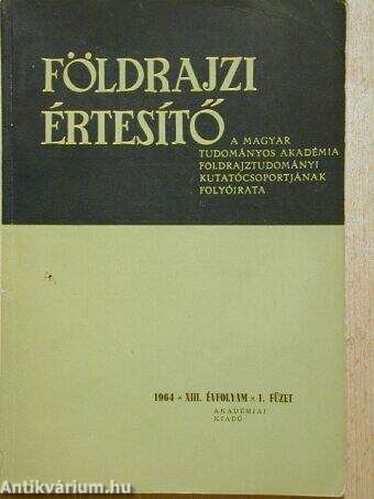 Földrajzi Értesítő 1964/1.