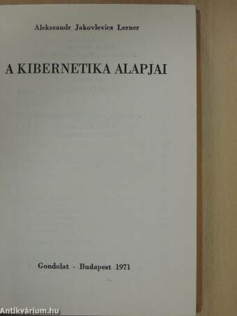 A kibernetika alapjai