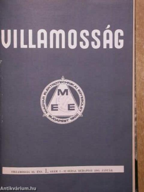 Villamosság 1985. január-december