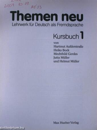 Themen neu 1 - Kursbuch - CD-vel