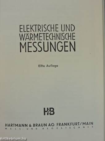 Elektrische und wärmetechnische Messungen